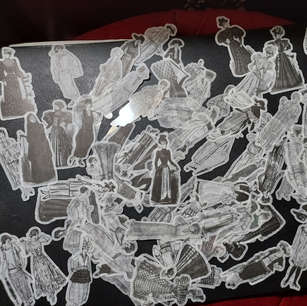 25 pcs. Women Figures Vintage Stickers. Random. Scrapbooking, Journaling, Books